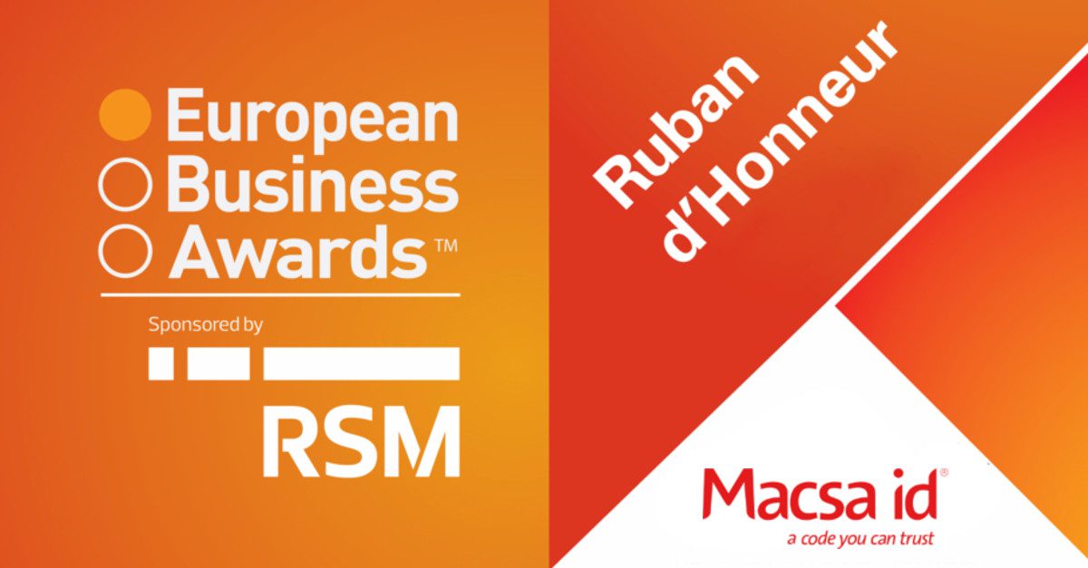 Macsa ID obtiene el premio ‘Ruban d’Honneur’ en los European Business Awards 2014/15