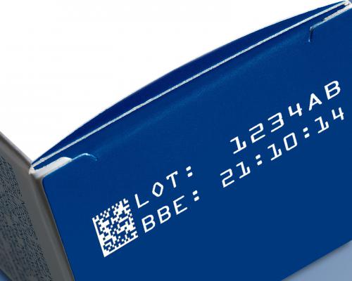 High-precision marking on medicine boxes to ensure product authenticity.
