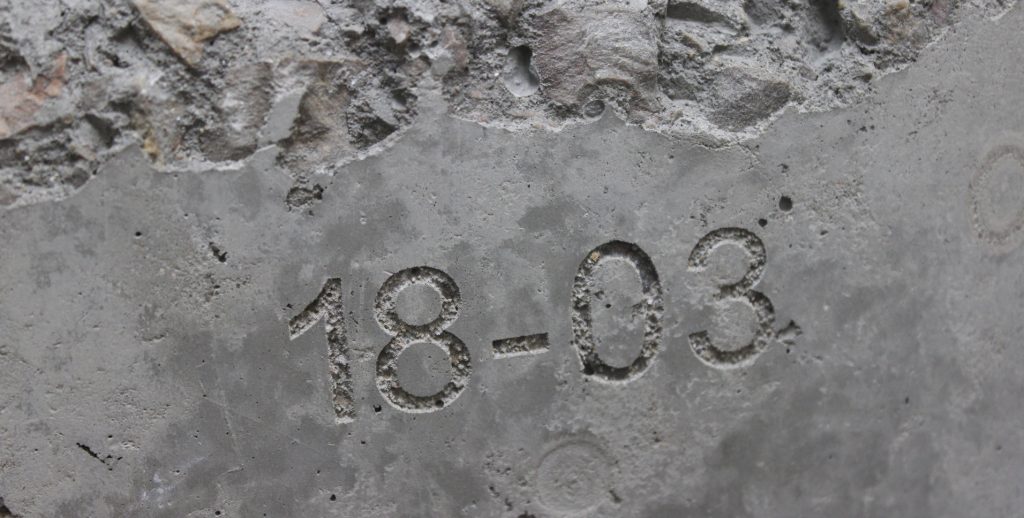 Laser marking on concrete