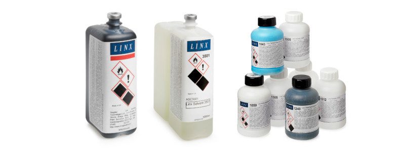 Inks and solvents used for coding