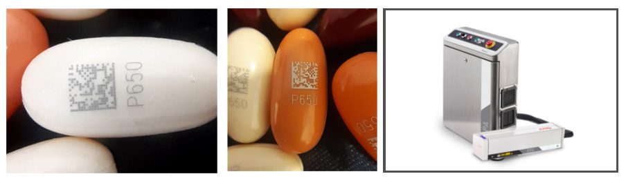 Laser coding of pills codificación láser píldoras