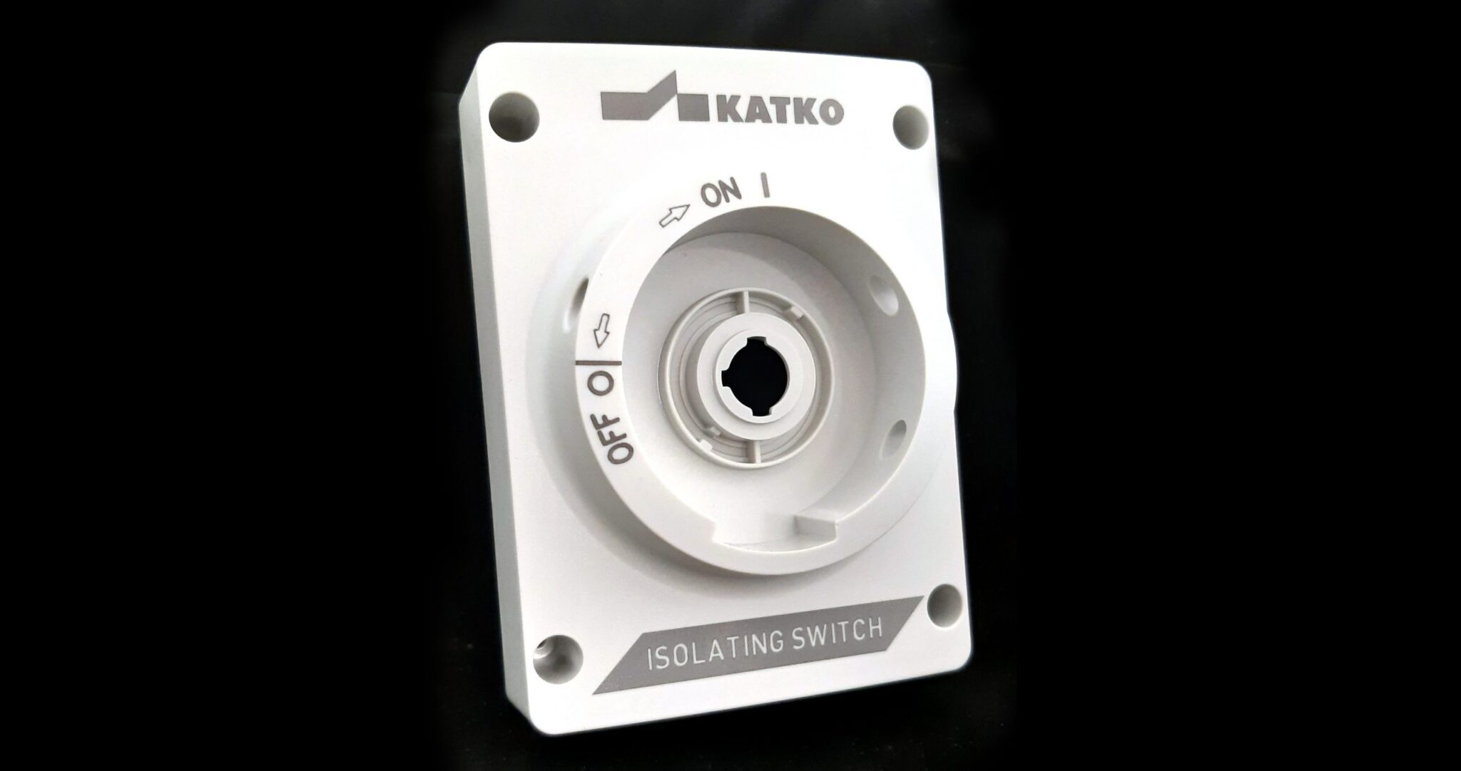 Laser marking at two heights on a plastic switch