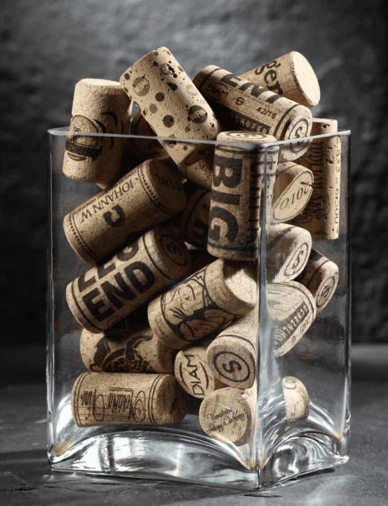 Laser marking of cork bottle stoppers