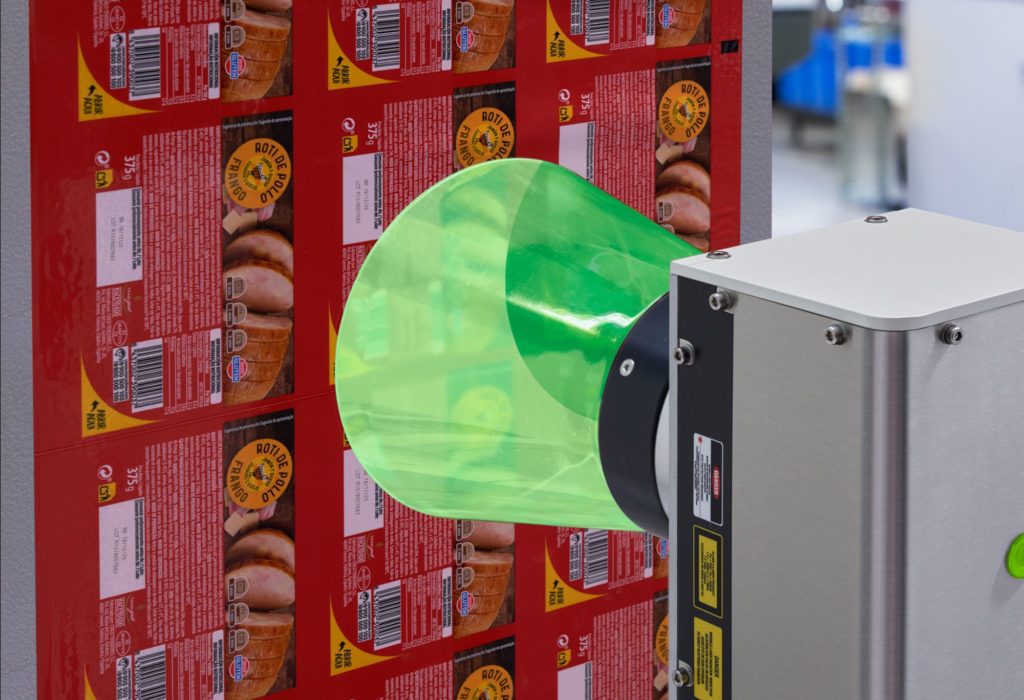 Laser coding on food film