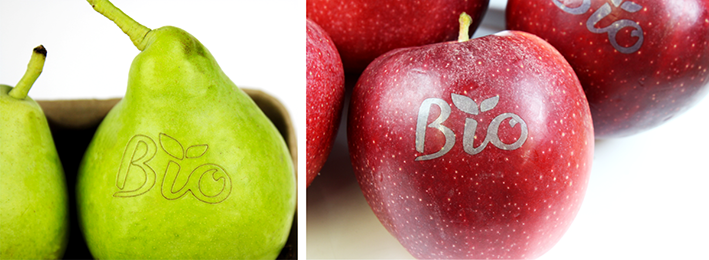 laser marking on fruit