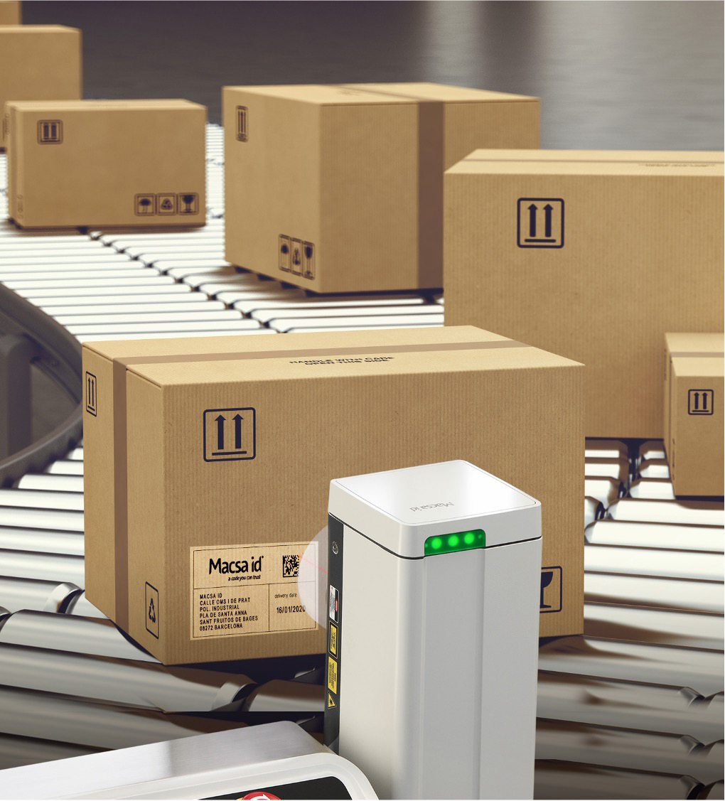 direct laser marking on cardboard packaging