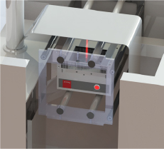 ilumiflex uv laser coder installed in flexible packaging line