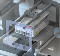 close-up of ilumiflex uv laser module for flexible film coding