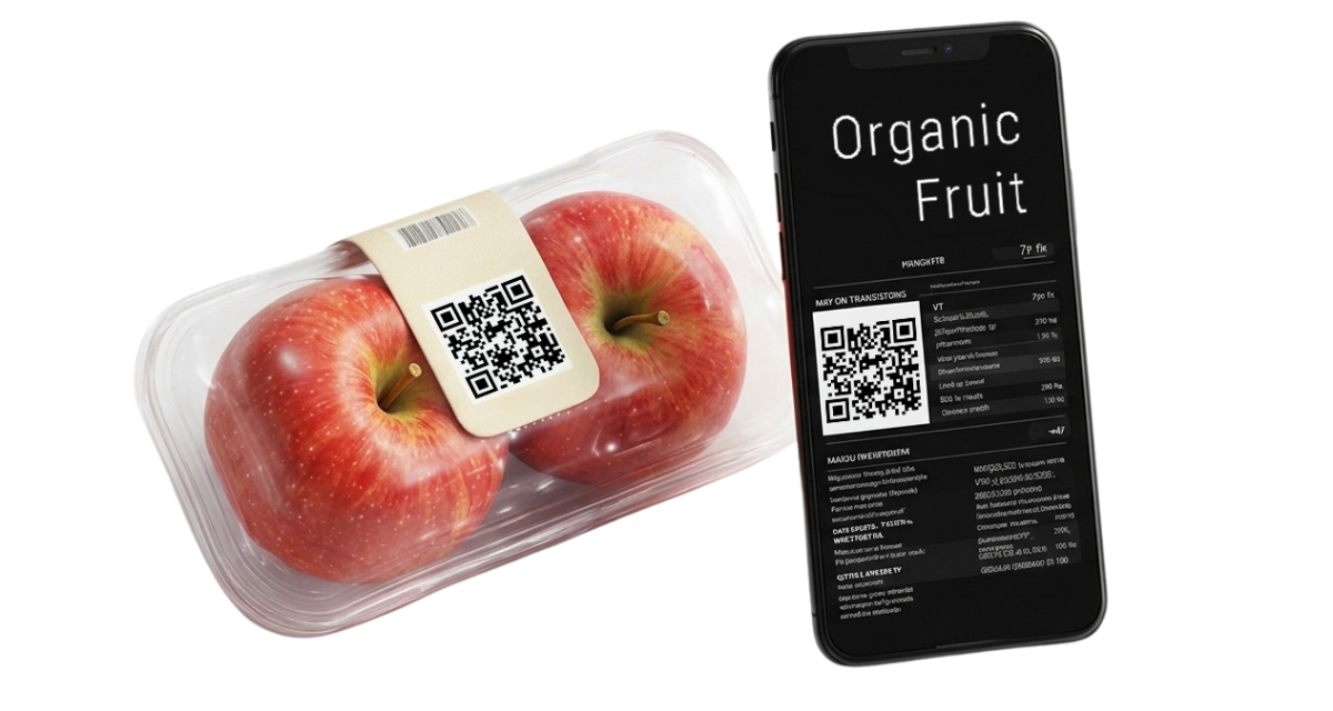 QR codes on packaging for traceability and product information